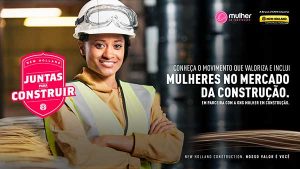 Movimento Juntas para Construir da New Holland Construction selecionará mulheres para curso gratuito de operação em retroescavadeira
