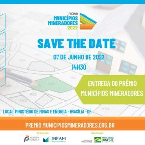 Participe: cerimônia do Prêmio Municípios Mineradores 2022 ocorre na próxima terça-feira