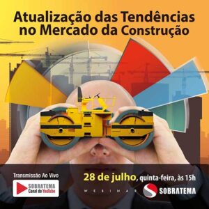 Sobratema atualiza informações do mercado de máquinas para construção em Webinar