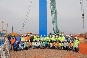 ANDRITZ realiza içamento da primeira coluna metálica das Caldeiras de Recuperação e Força da nova fábrica da Suzano, em Ribas do Rio Pardo, no Brasil