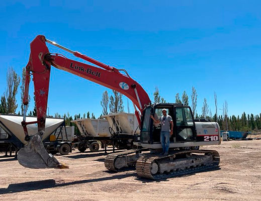 Empresa argentina, cliente Track Mar tem 22 escavadeiras Link-Belt em operação