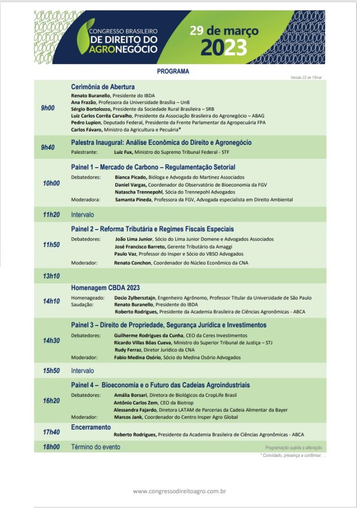 Brasileiro de Direito do Agronegócio