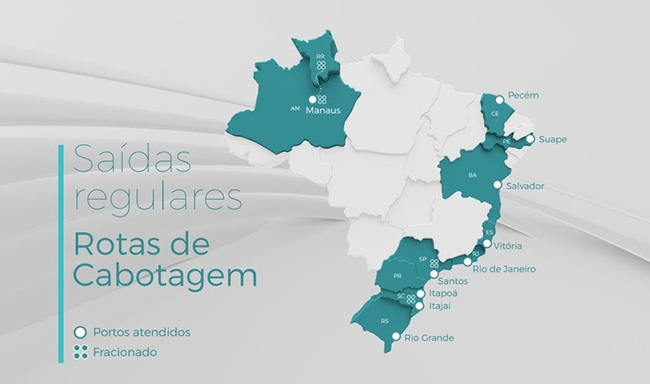 REGIÃO NORTE MAIS PRÓXIMA DO BRASIL POR MEIO DA CABOTAGEM