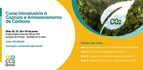 CCS Brasil lança curso de introdução à Captura e Armazenamento de Carbono