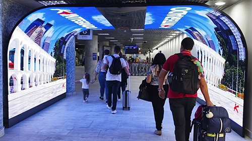 AEROPORTO CARIOCA SANTOS DUMONT GANHA PRIMEIRO TÚNEL DE LED FLEXÍVEL DO PAÍS