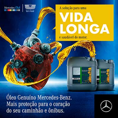 Óleo Genuíno Mercedes-Benz assegura longa vida útil e mais proteção para motores de caminhões e ônibus 