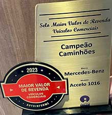 Mercedes-Benz Accelo 1016 é o caminhão com maior valor de revenda do Brasil