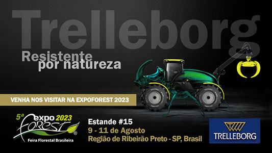 Trelleborg participa da Expoforest 2023 com uma gama completa de soluções de pneus florestais