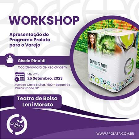 Praia Grande sedia workshop sobre reciclagem promovido pelo Prolata