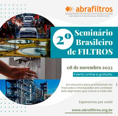 2° Seminário Brasileiro de Filtros abordará quatro segmentos da filtração
