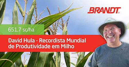 David Hula quebra o próprio recorde mundial de produtividade de milho com tecnologias Brandt