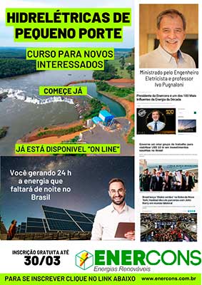 Curso “On line” para proprietários de quedas d’água e interessados em geração hidrelétrica tem primeira turma formada.