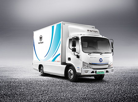 Foton comercializa no Brasil linha de caminhões leves e médios com opção de semileve 100% elétrico