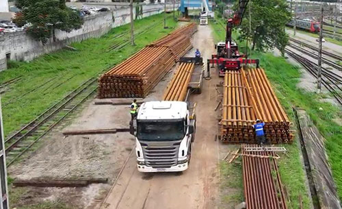 ViaMobilidade recebe 30 km de trilhos adquiridos para trocas ao longo de 2024