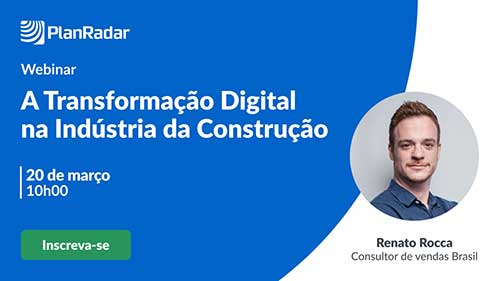 PlanRadar convida para o webinar - A Transformação Digital na Indústria da Construção