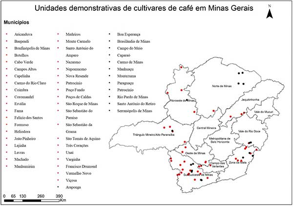 Epamig e Embrapa Café avaliam novas cultivares em nove regiões cafeeiras de MG