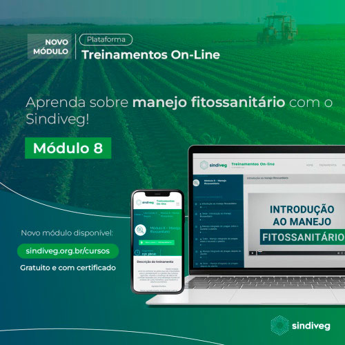 Sindiveg lança novo módulo de curso on-line gratuito sobre manejo fitossanitário