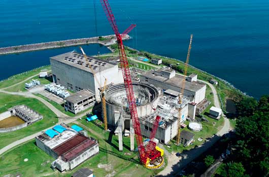 Graças à Manitowoc EnCORE, uma peça central na construção de Angra 3 está de volta