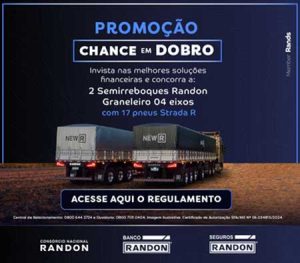 Chance em dobro: Rands promove sorteio de implementos rodoviários