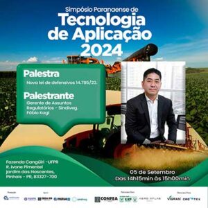 Sindiveg participa do Simpósio Paranaense de Tecnologia de Aplicação ao falar sobre nova lei de defensivos agrícolas