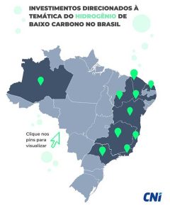 Projetos de hidrogênio de baixo carbono anunciados no Brasil somam investimentos de mais de R$ 188 bilhões, mostra CNI