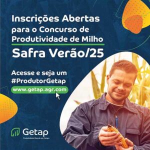 Getap abre inscrições para o Concurso de Produtividade do Milho Verão/2025