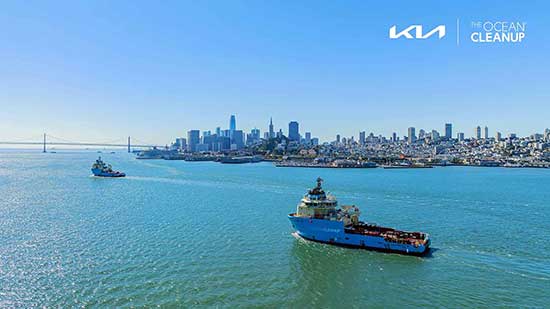 Kia e The Ocean Cleanup celebram conquistas de parceria e mapeiam futuro para limpeza da Grande Mancha de Lixo do Pacífico