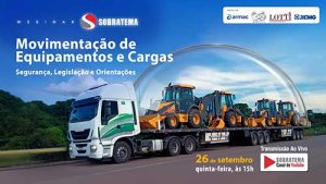Webinar Sobratema fornecerá, nesta quinta (26/9), informações para transportar equipamentos de forma segura