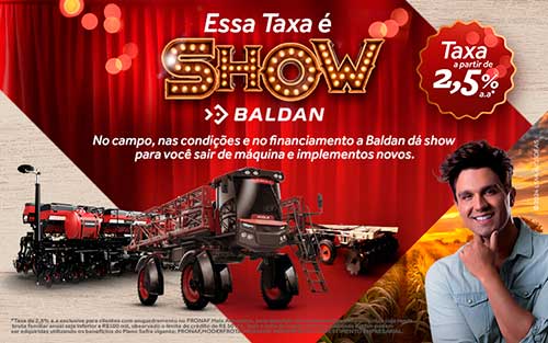 Em campanha com Luan Santana, Baldan oferece condições especiais a produtores rurais durante o mês de setembro