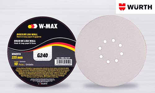 Discos de lixa Wall Hook & Look Papel 8 furos: acabamento perfeito em tetos e paredes