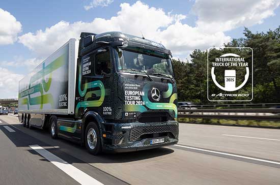 Mercedes-Benz eActros 600 é eleito como o “International Truck of The Year 2025”