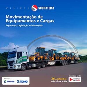 Webinar Sobratema: Especialistas apresentam desafios e procedimentos para movimentação segura de cargas