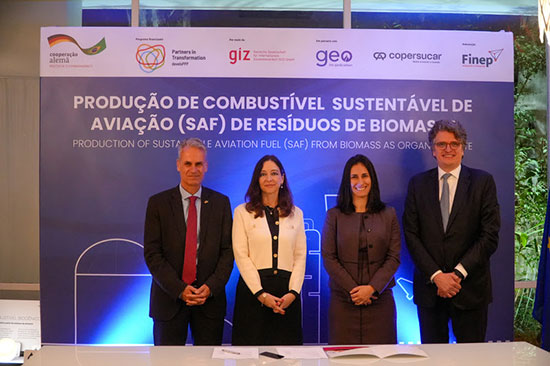 Geo bio gas&carbon e GIZ firmam parceria para desenvolver SAF a partir de resíduos no Brasil