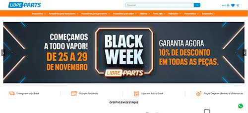 Librelato anuncia a Black Week Libreparts com descontos em todo o site