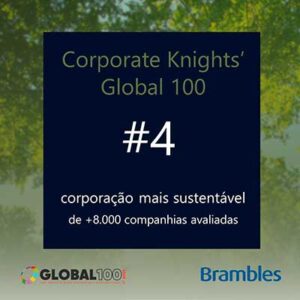Brambles alcança 4º lugar na lista Global 100 das empresas mais sustentáveis da Corporate Knights