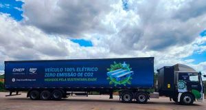 CHEP inicia operação com caminhão 100% elétrico com zero emissão de CO2