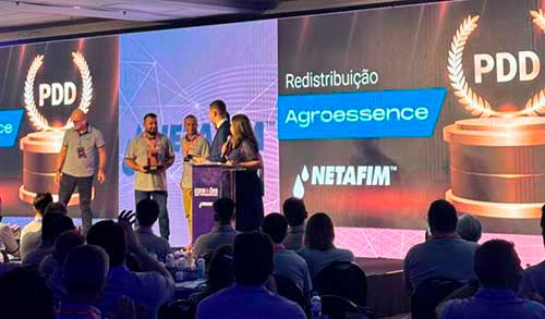 Agroessence é reconhecida pela Netafim com prêmio de destaque na redistribuição