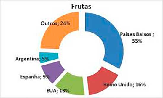 Exportações de frutas no Brasil aumentam 49% em dez anos em volume