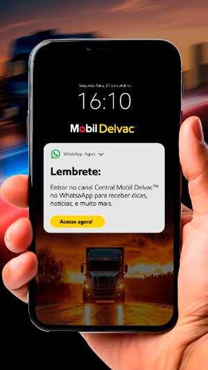 Mobil™ lança canal de whatsapp com dicas para caminhoneiros