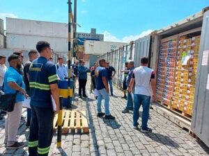 Espanhóis visitam terminal do Porto de Santos