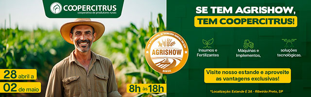 Coopercitrus oferece barter direto da Agrishow 2025 para produtores de grãos e café, com condições exclusivas