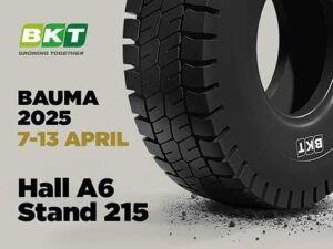 BKT rouba a cena na Bauma 2025 com uma vasta seleção de pneus como resposta aos desafios do sector da construção