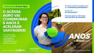 Campanha celebra 6 anos do Acessa Agro, programa de relacionamento da Syngenta, e concede até seis vezes mais pontos na compra de produtos selecionados