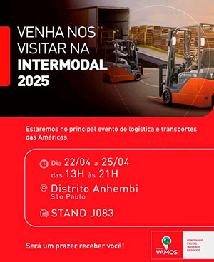 VAMOS estreia na Intermodal 2025 para consolidar sua liderança em locação de soluções logísticas e intralogísticas