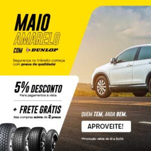 Dunlop impulsiona segurança no trânsito com o Maio Amarelo 2025