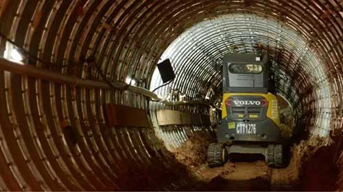 Construtúnel amplia produtividade e reduz emissões com máquinas elétricas Volvo
