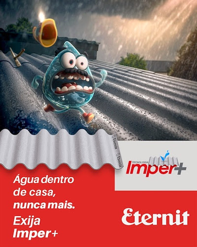 Eternit destaca inovação em telhas com nova campanha sobre tecnologia Imper+