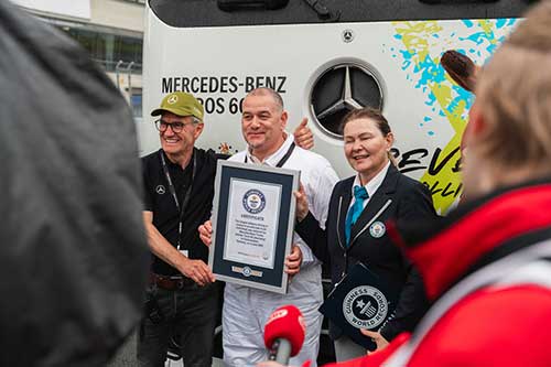 Mercedes-Benz Trucks conquista recorde mundial do Guinness com o caminhão elétrico eActros 600