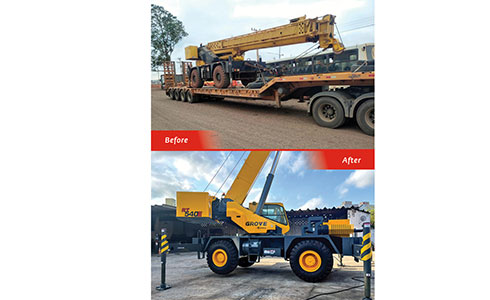 Grove RT540E reformado em tempo recorde pela equipe da Manitowoc no Brasil