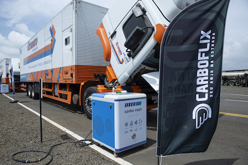 Tecnologia exclusiva no Brasil, Carbo Vapt dissolve resíduos do biodiesel na câmara de combustão, reduzindo consumo de combustível e emissões de CO